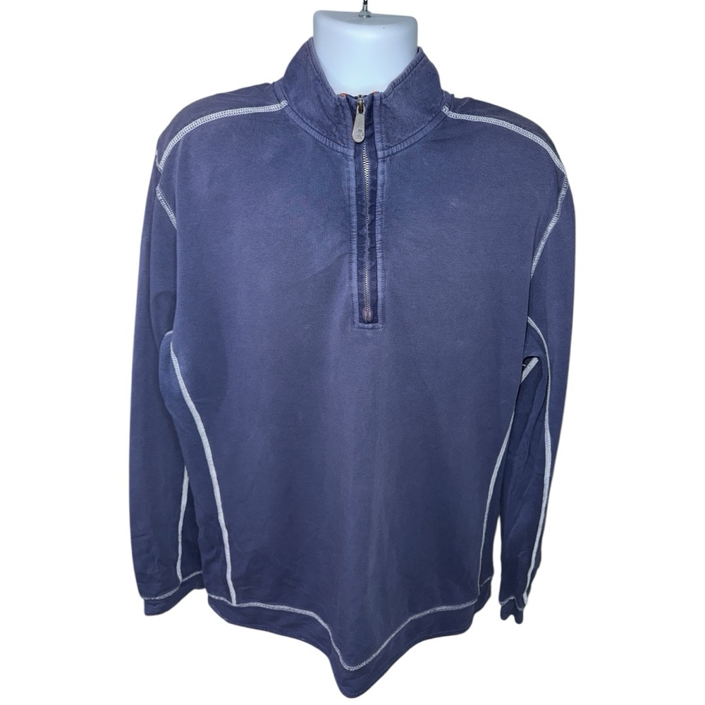 Men’s Tommy Bahama 1/4 Zip Blue Sweater - XL